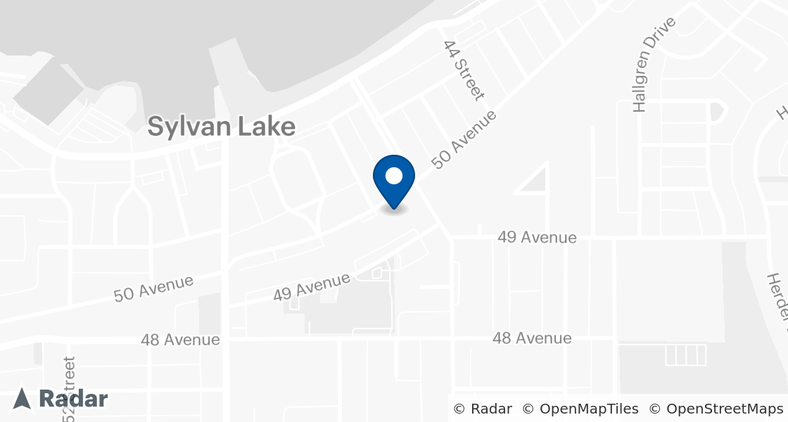 Map of Dairy Queen Location:: 4605 50th Ave, Sylvan Lake, AB, T4S 1C2